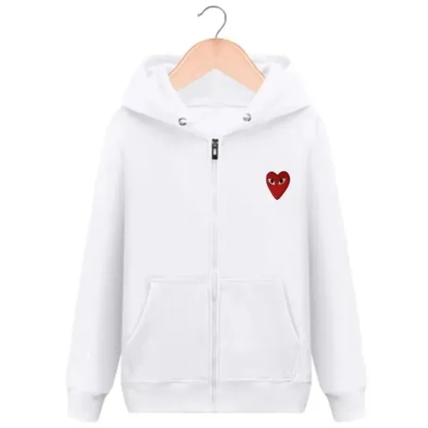 Play Comme des Garçons Heart Eyes Hoodie Gray - 6