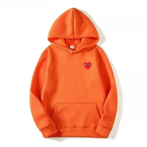 Play Comme des Garçons Heart Logo Orange Hoodie - 1