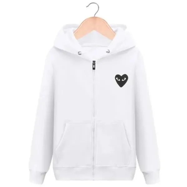 Play Comme des Garçons Heart Eyes Hoodie Gray - 9