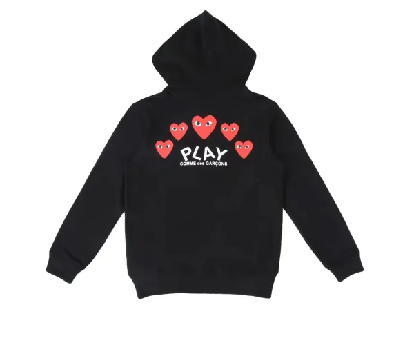 Play Comme des Garçons Heart Eyes Hoodie Gray - 11