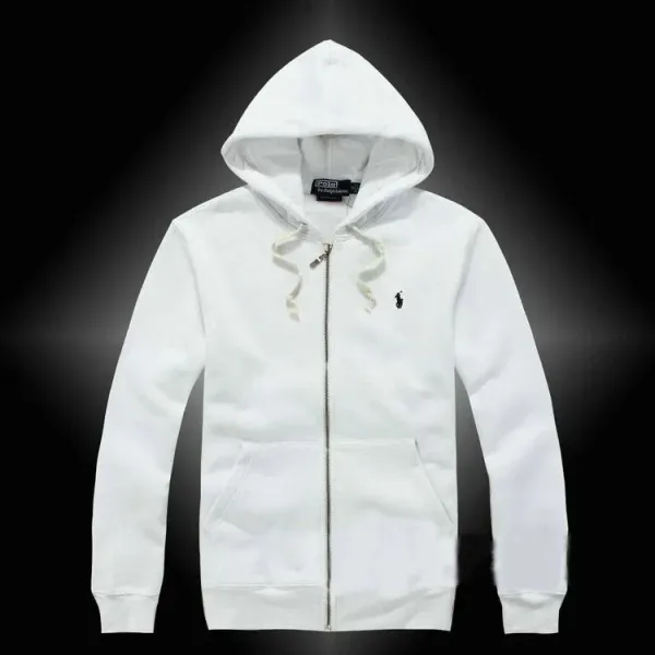 Polo Ralph Lauren Classic Full-Zip Hoodie White - 1