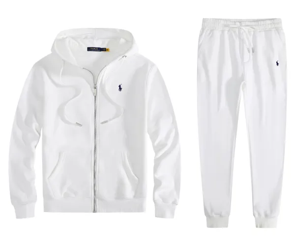 Polo Ralph Lauren White Classic Hoodie and Jogger Set - 1