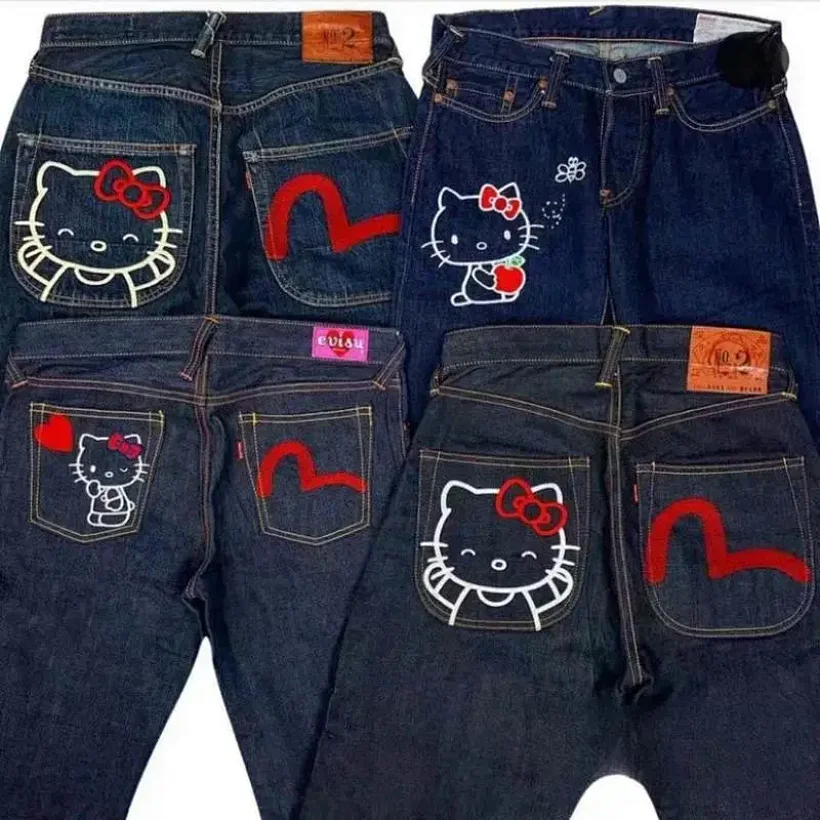 Evisu Hello Kitty Jeans 4 Estilos