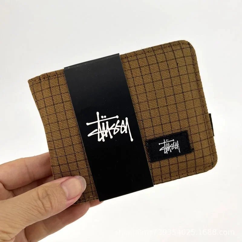 Citou Short Wallet Checkered Brown without Box