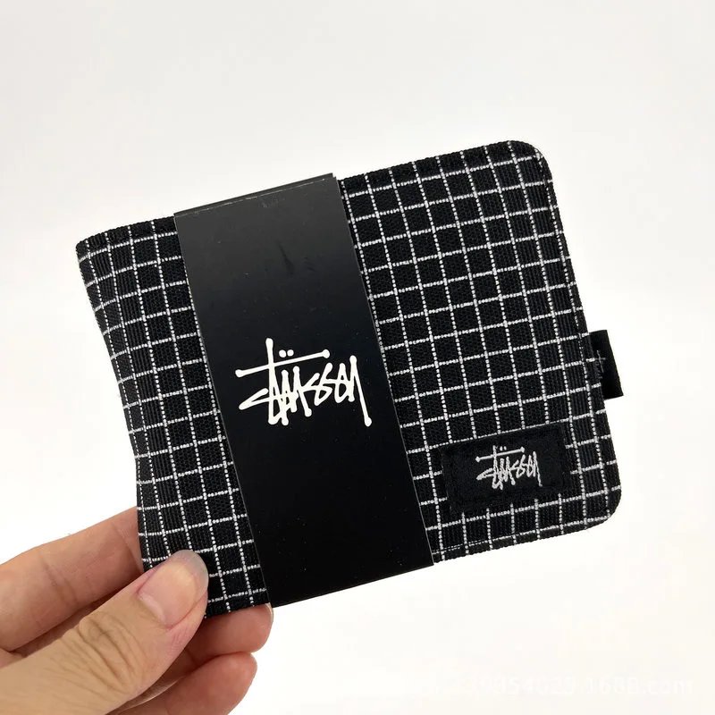 Citou Short Wallet Checkered Black without Box