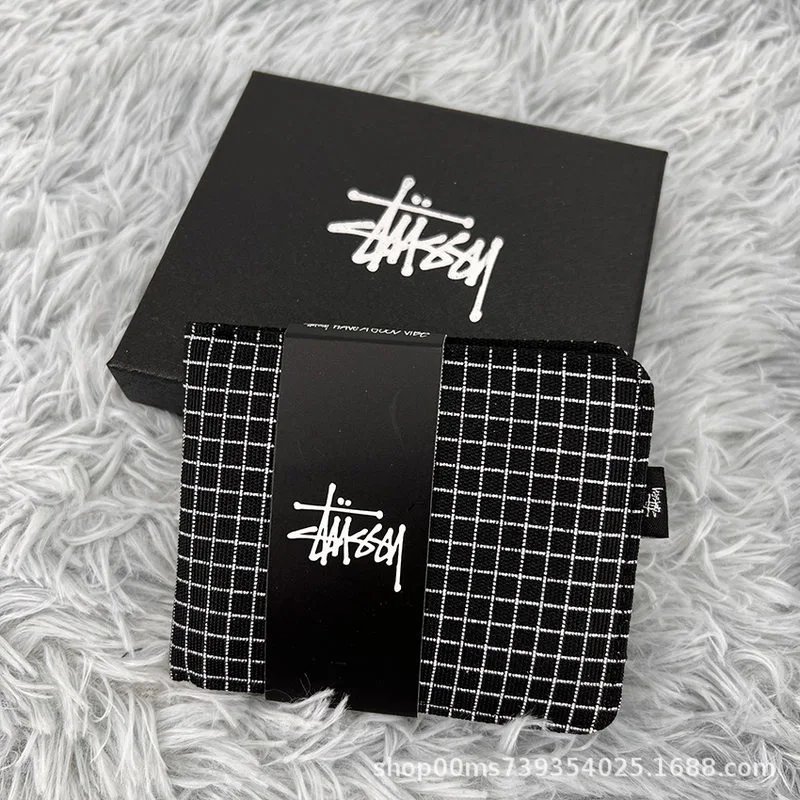 Citou Short Wallet Checkered Black with Box