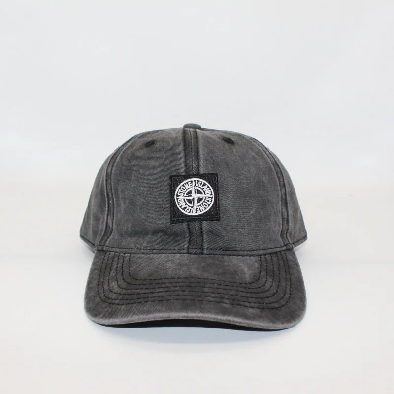 Stone soft top washable cotton breathable baseball cap for men and women tide cap