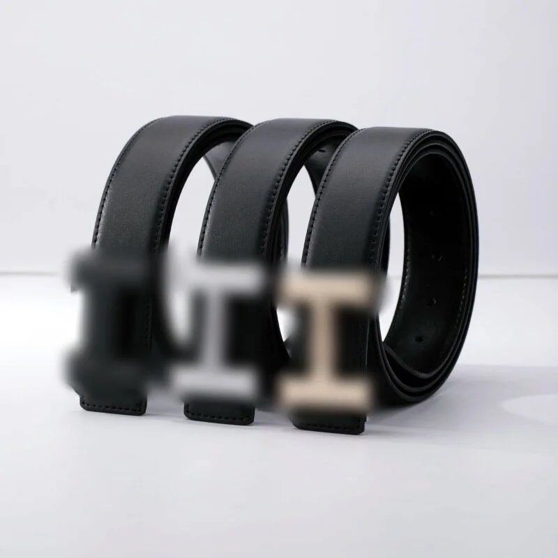 New plain casual belt for men's high-end