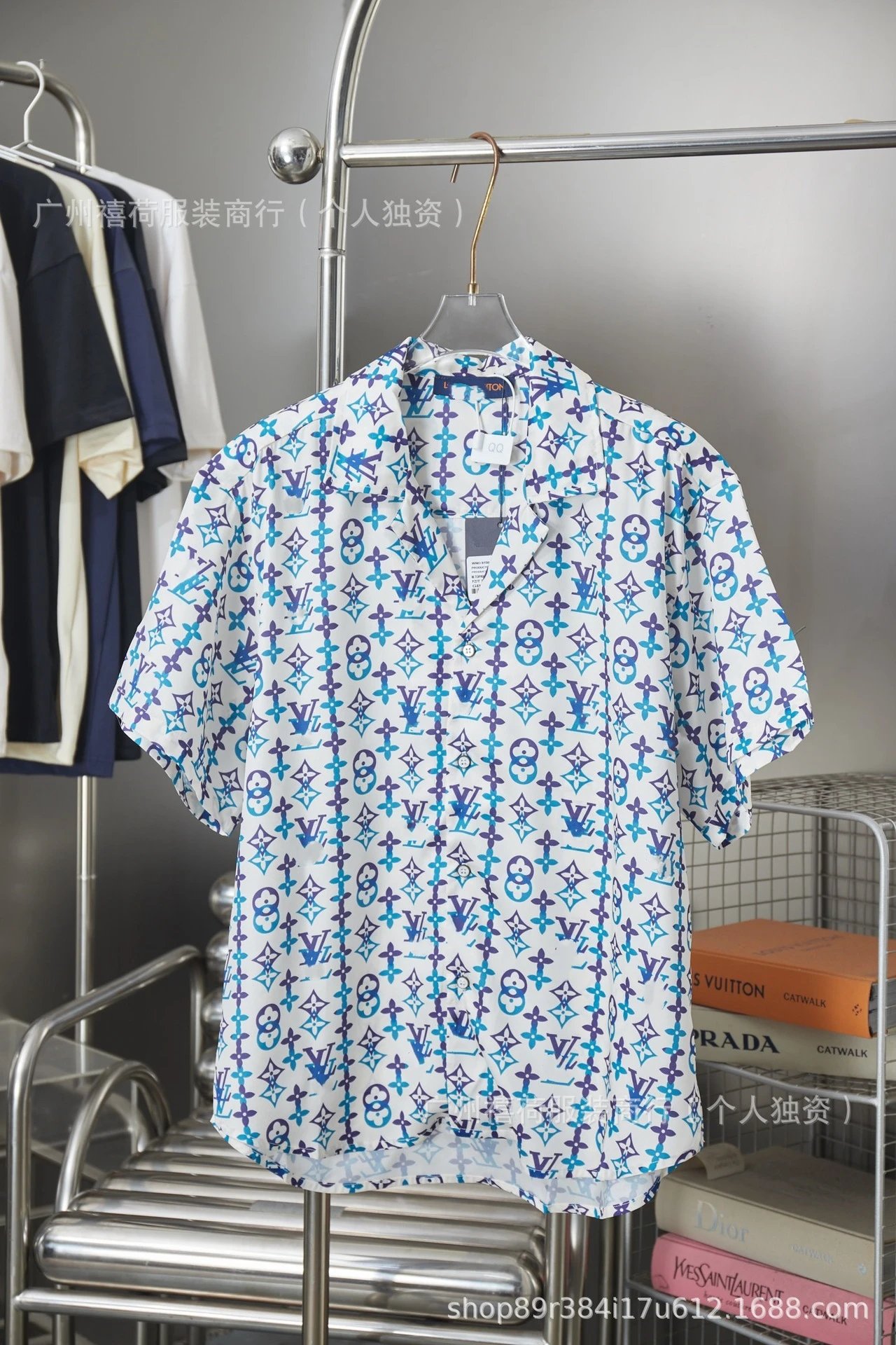 Louis Vuitton Matching Sets Denim set with embossed monogram panels — 27 Shirt