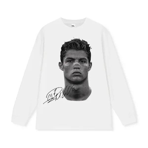 CBF Neymar Portrait Beige Oversized T-Shirt - 14