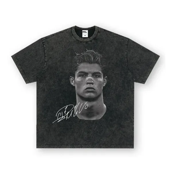 CBF Neymar Portrait Beige Oversized T-Shirt - 17