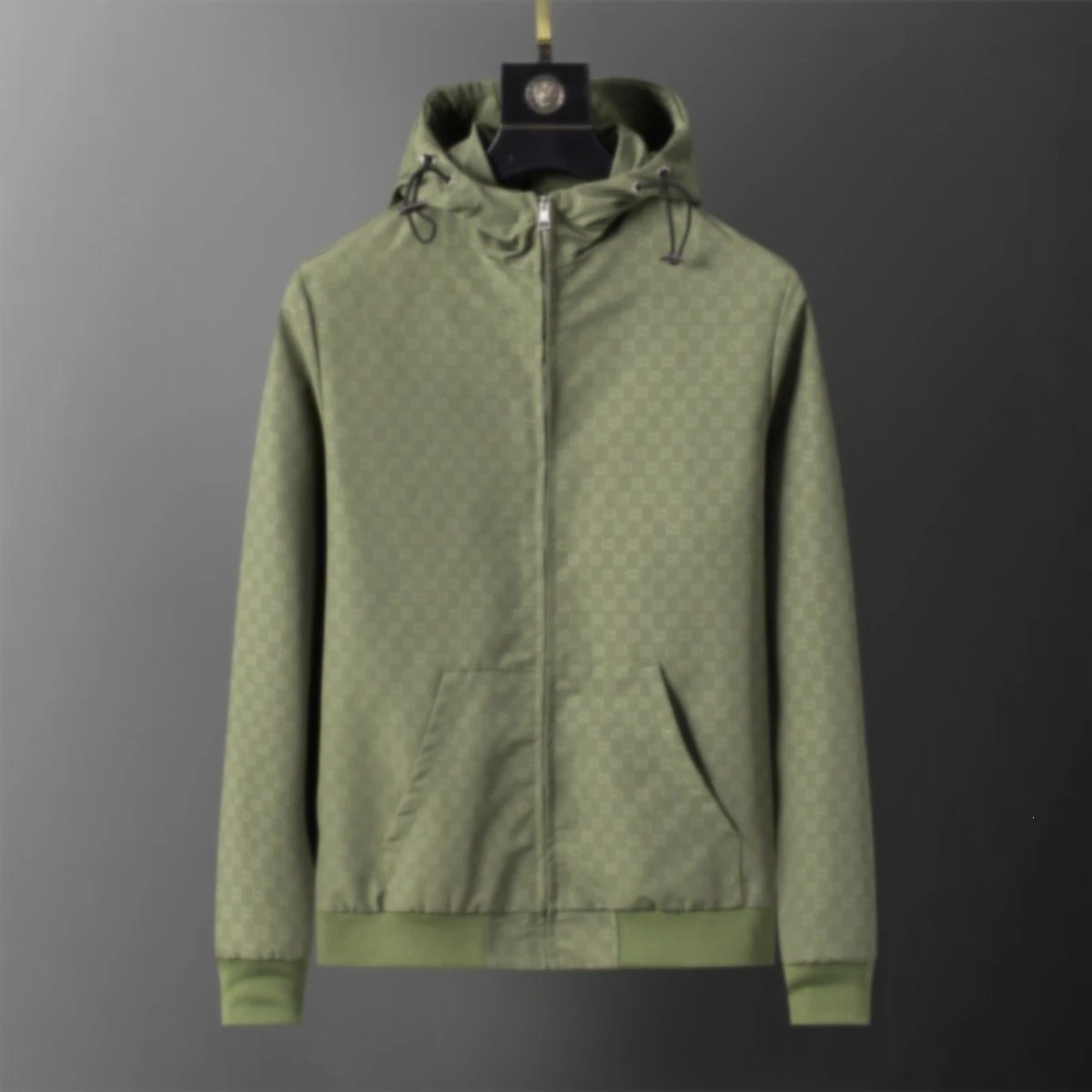 Louis Vuitton Jackets Monogram Zip-Up Jacket — Green 56025