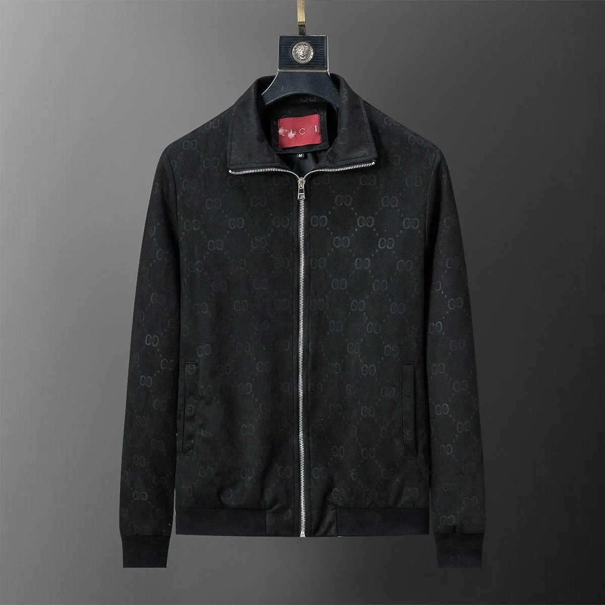 Louis Vuitton Jackets Monogram Zip-Up Jacket — Black 56046(Suede)