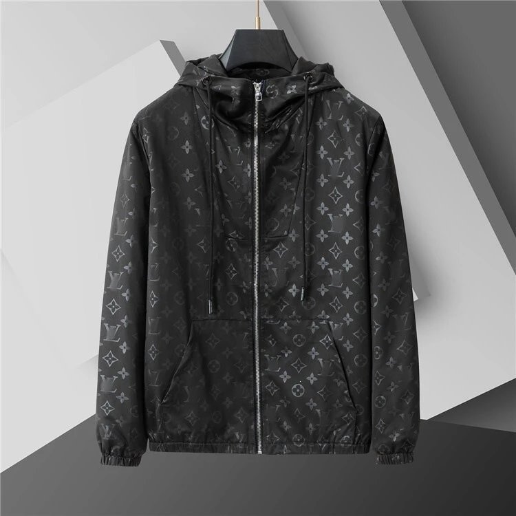 Louis Vuitton Jackets Monogram Zip-Up Jacket — Black 66070