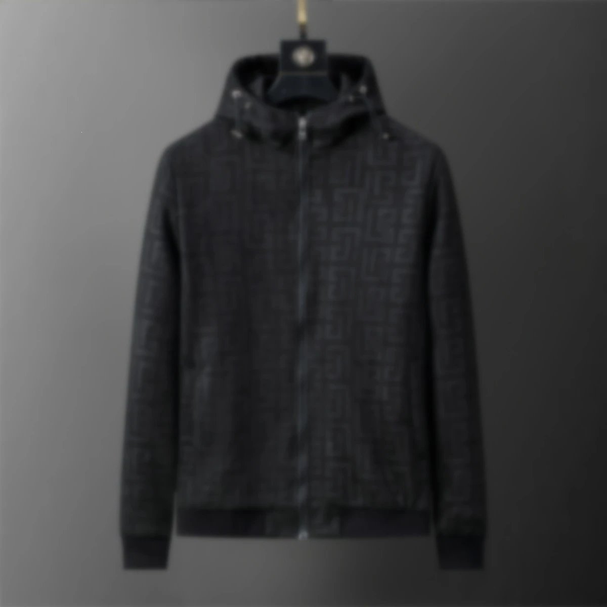Louis Vuitton Jackets Monogram Zip-Up Jacket — Black 56044(Flocking)
