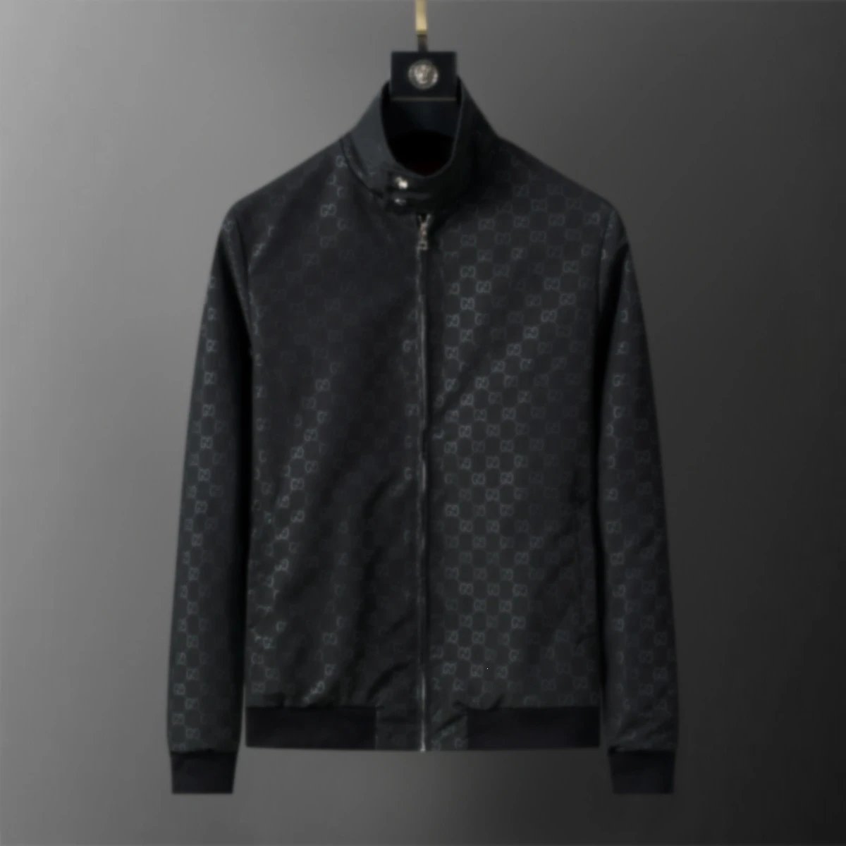 Louis Vuitton Jackets Monogram Zip-Up Jacket — Black 56024