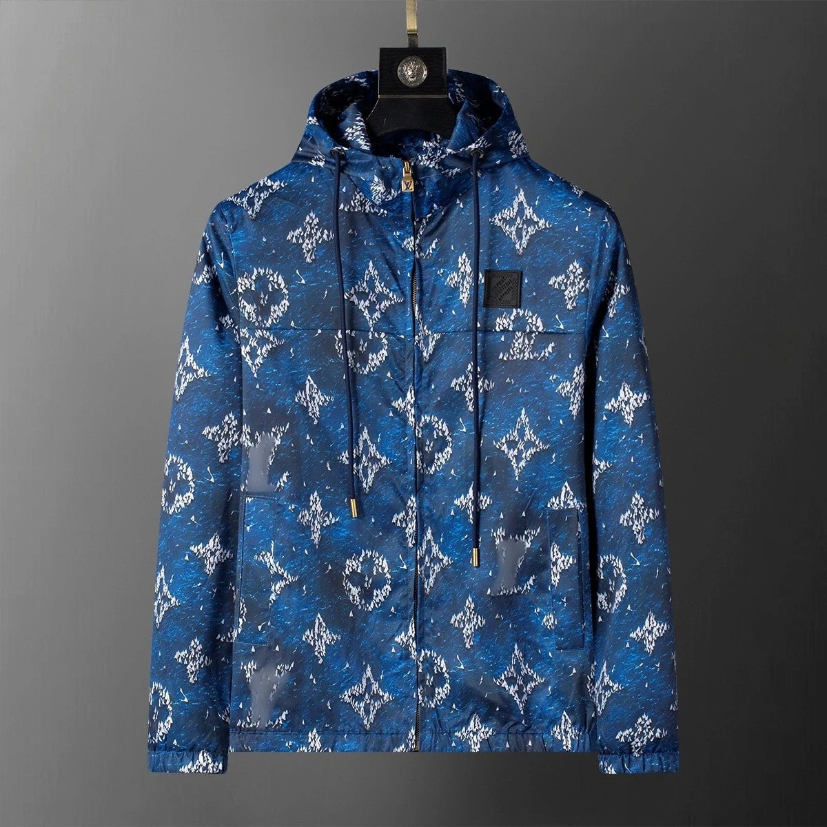 Louis Vuitton Jackets Monogram Zip-Up Jacket — Blue 56033
