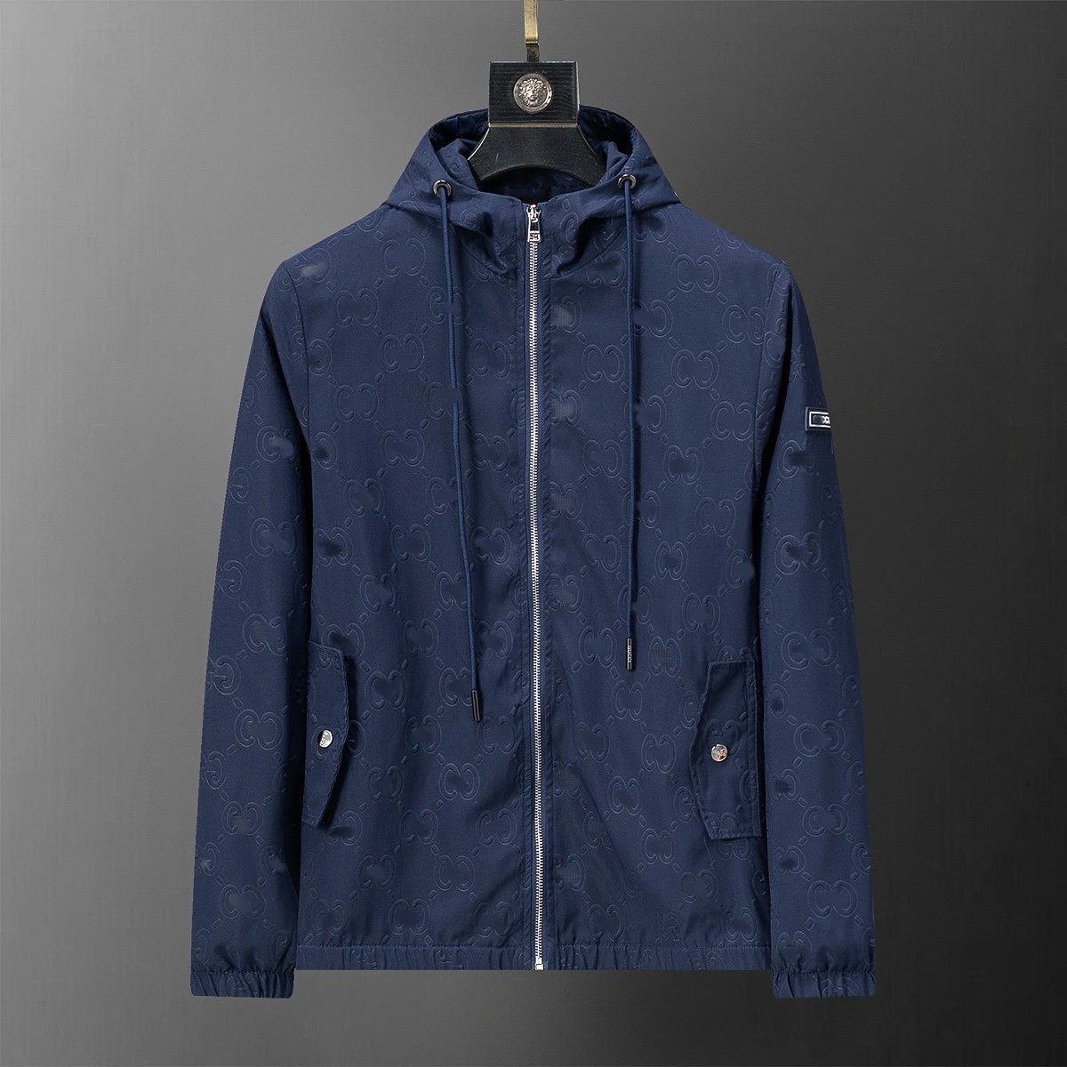 Louis Vuitton Jackets Monogram Zip-Up Jacket — Blue 56039