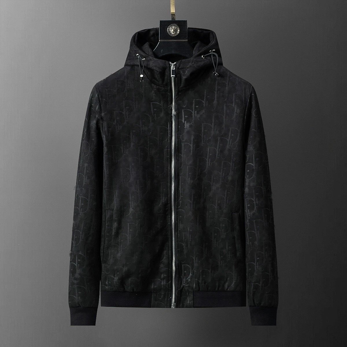 Louis Vuitton Jackets Monogram Zip-Up Jacket — Black 56045(Flocking)