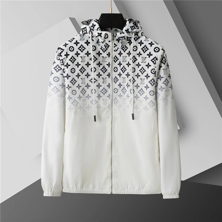 Louis Vuitton Jackets Monogram Zip-Up Jacket — White 66105