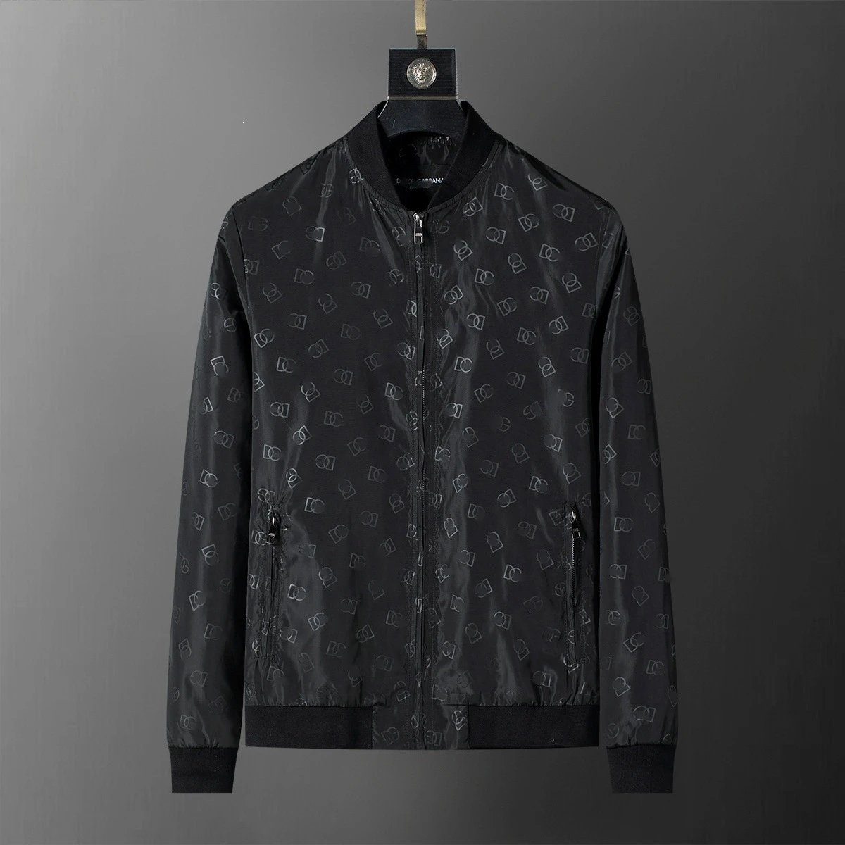 Louis Vuitton Jackets Monogram Zip-Up Jacket — Black 56009