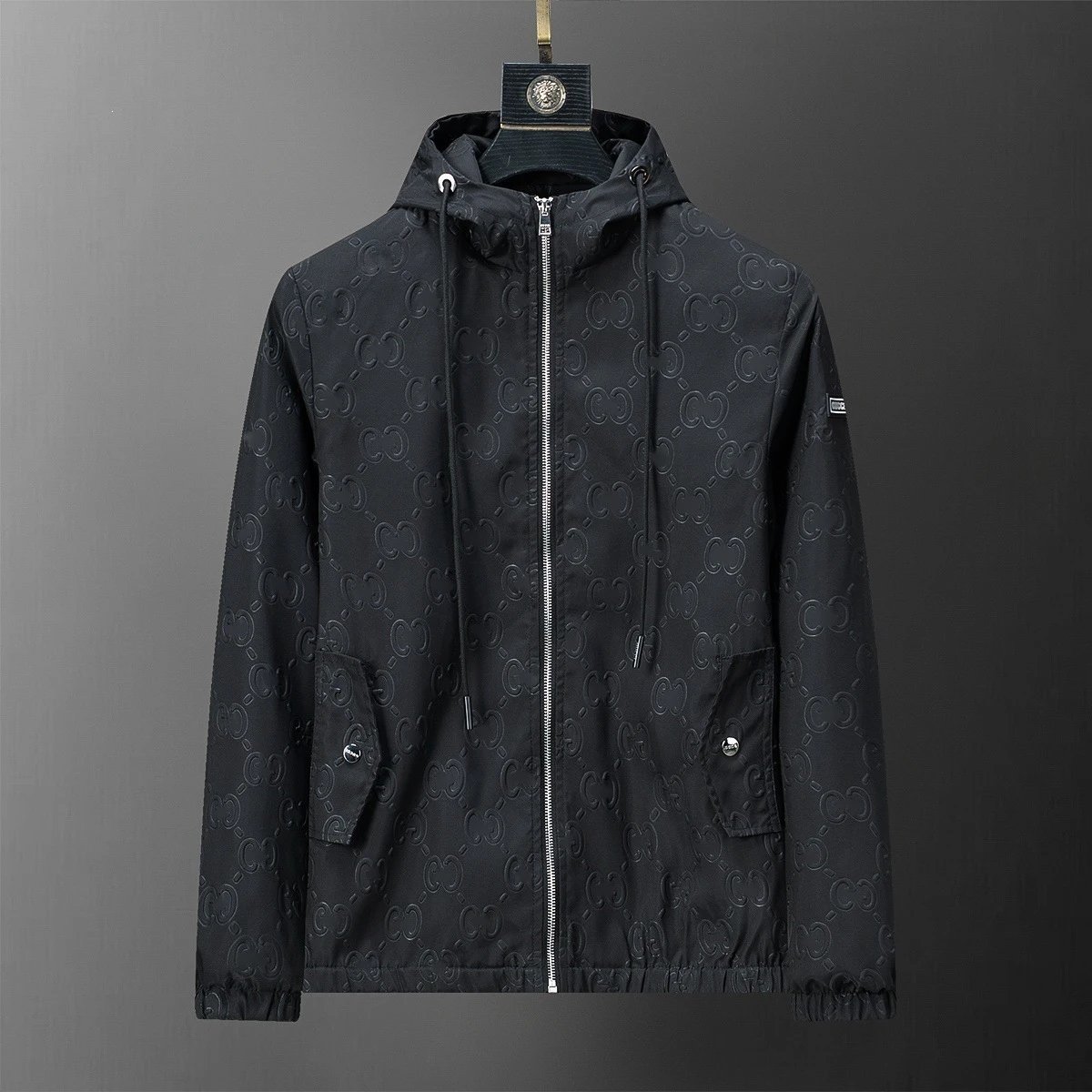 Louis Vuitton Jackets Monogram Zip-Up Jacket — Black 56039