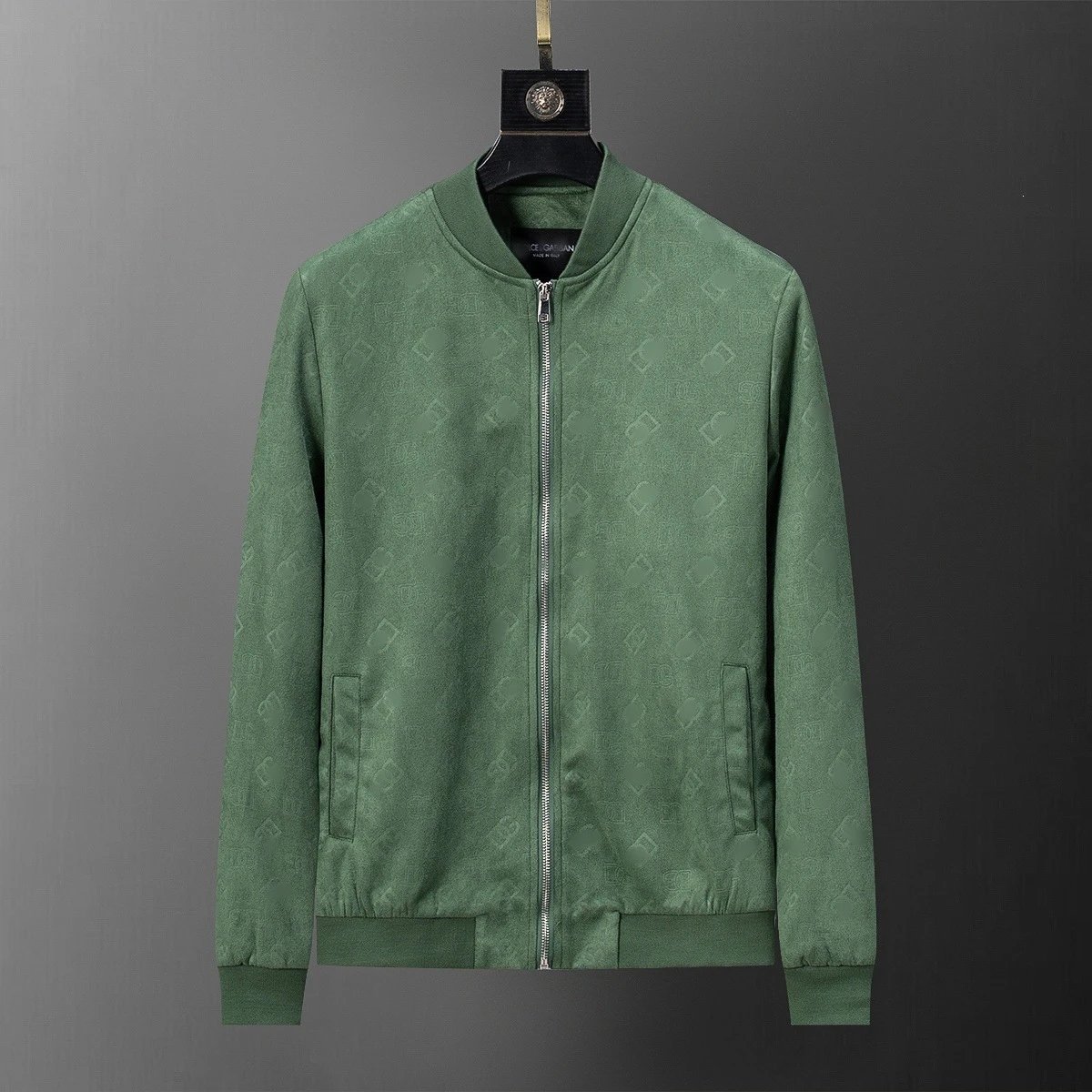 Louis Vuitton Jackets Monogram Zip-Up Jacket — Green 56043(Suede)