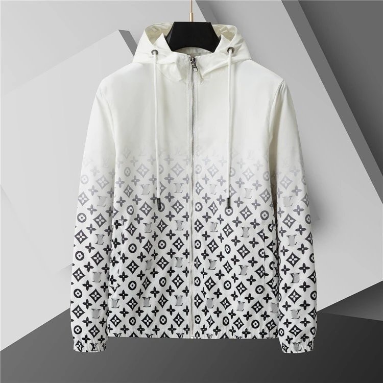 Louis Vuitton Jackets Monogram Zip-Up Jacket — White 66108