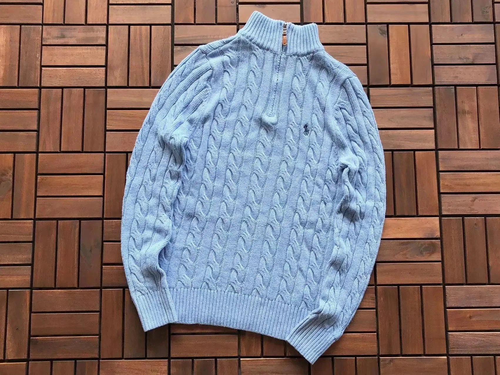 21 Sky Blue Half Zip