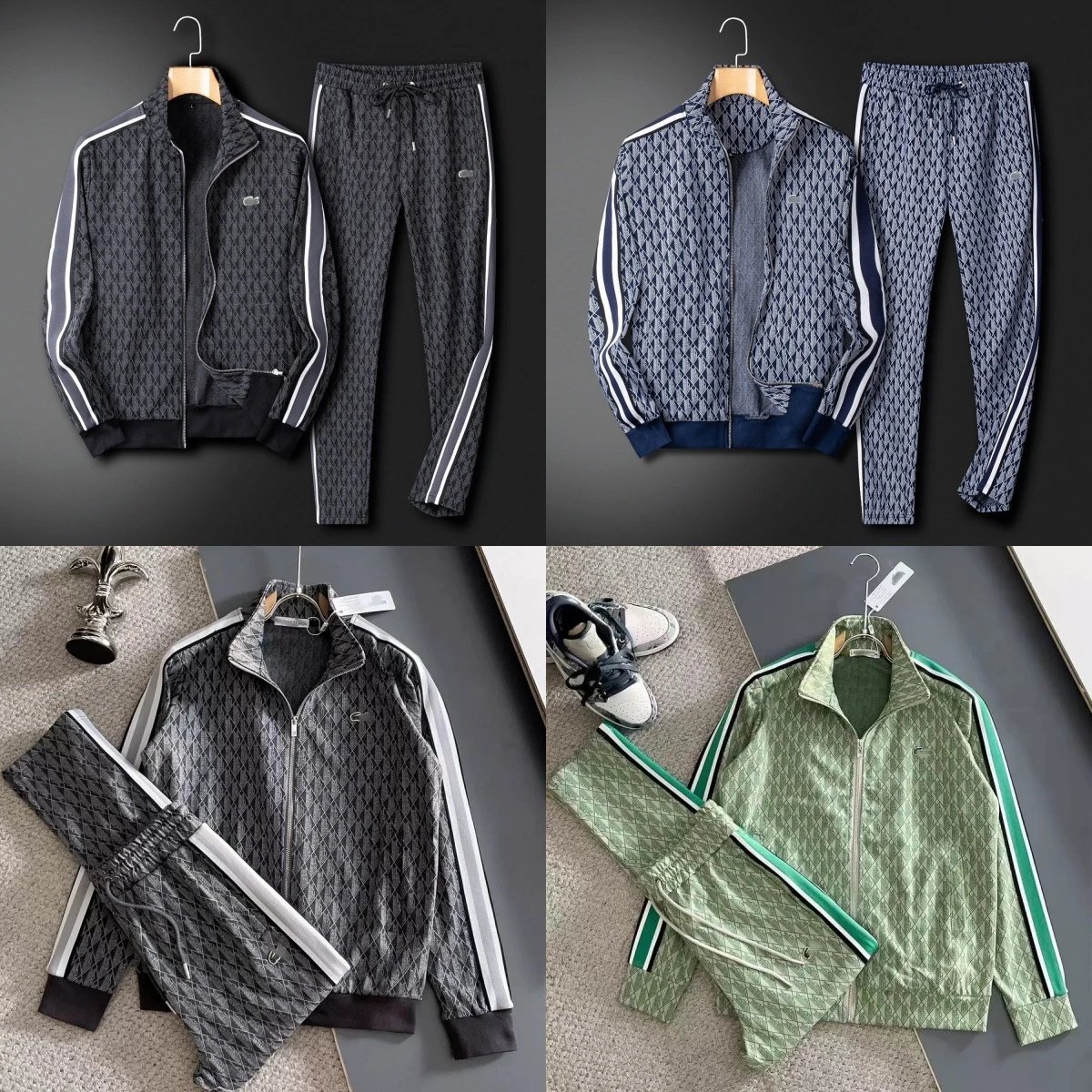 European LA men’s fish suit multi-color