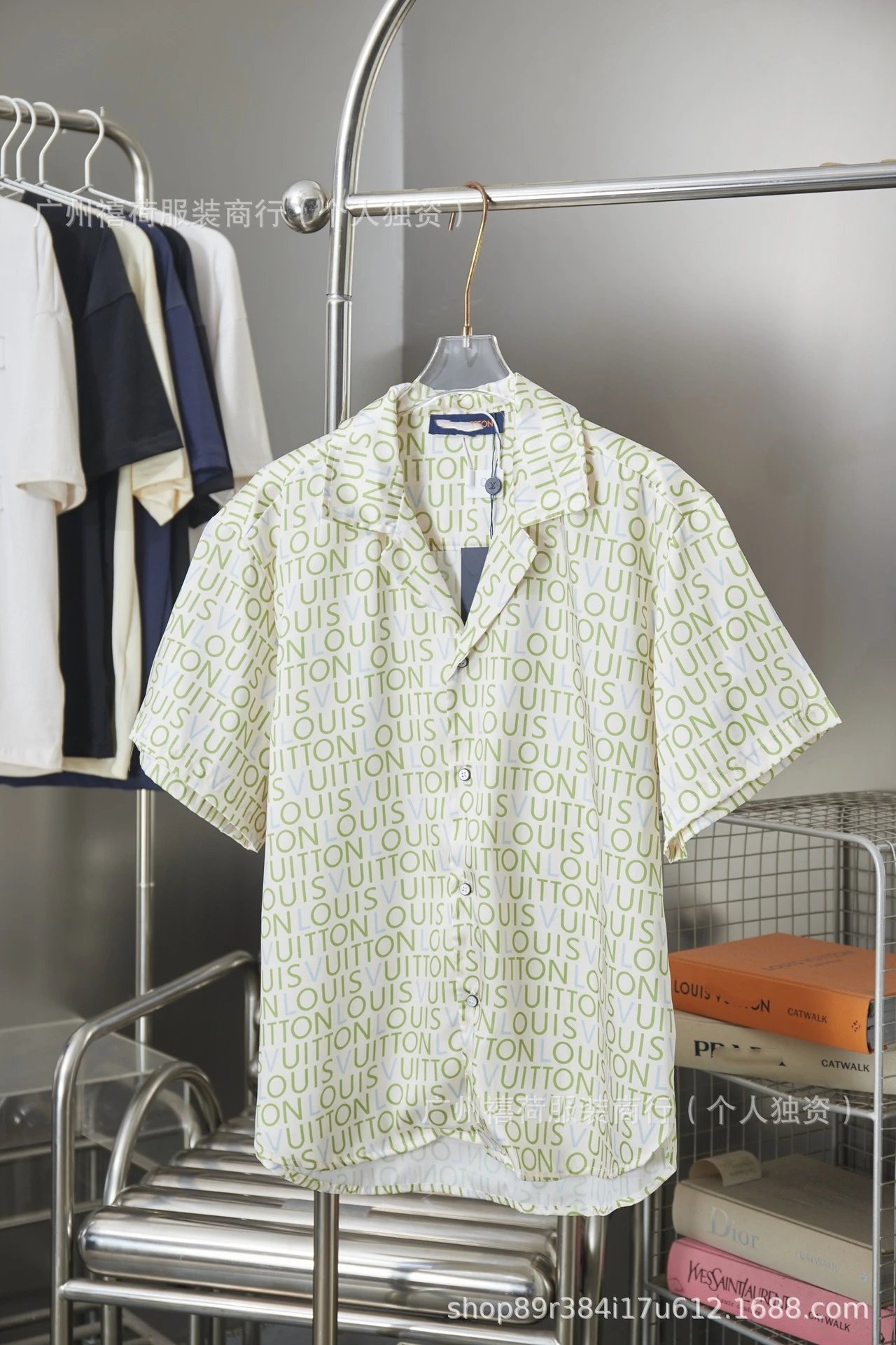 Louis Vuitton Matching Sets Denim set with embossed monogram panels — 29 Shirt