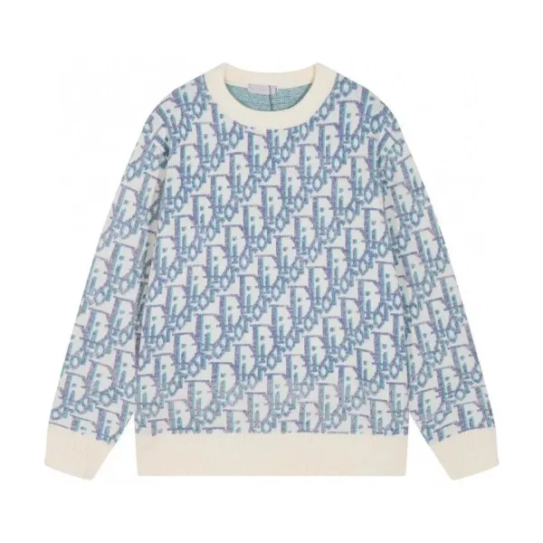 Louis Vuitton Monogram Flower Knit Sweater White - 12