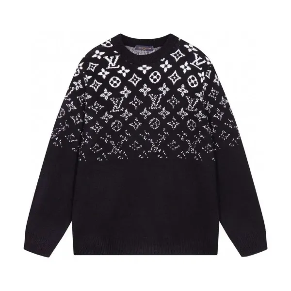 Louis Vuitton Monogram Flower Knit Sweater White - 14