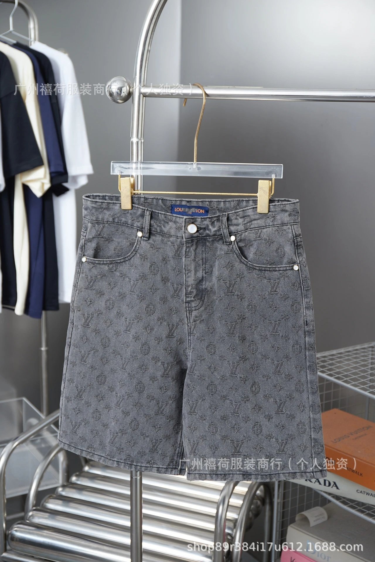 Louis Vuitton Matching Sets Denim set with embossed monogram panels — 10