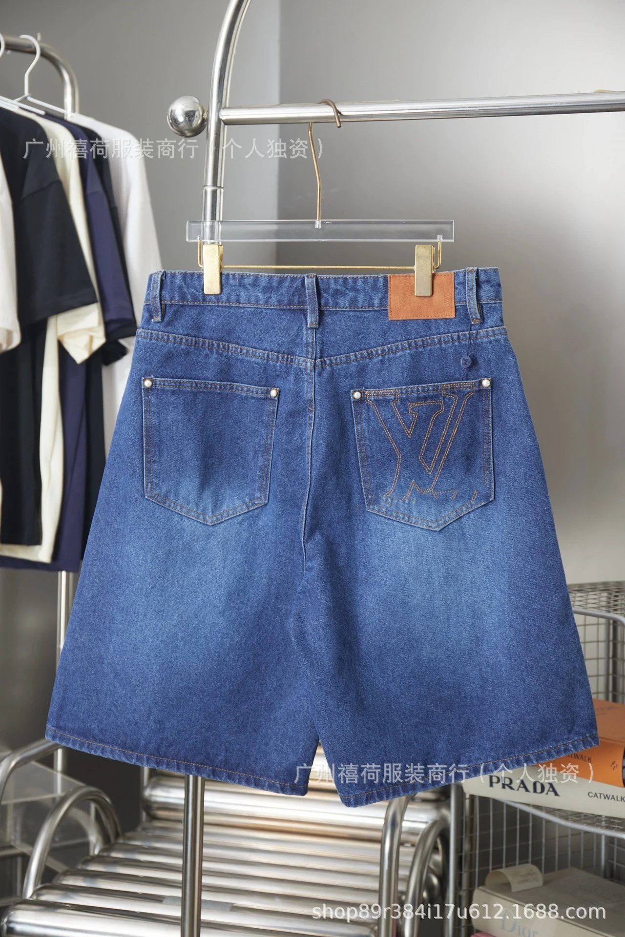 Louis Vuitton Matching Sets Denim set with embossed monogram panels — 26