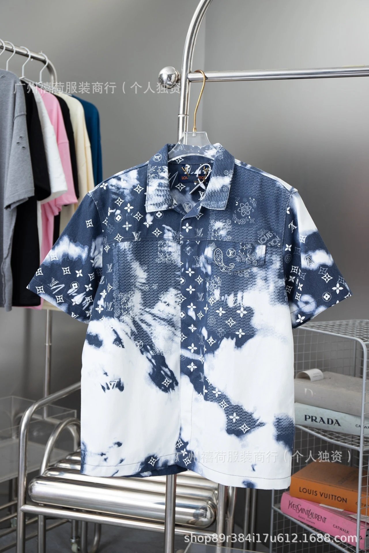 Louis Vuitton Matching Sets Denim set with embossed monogram panels — 3