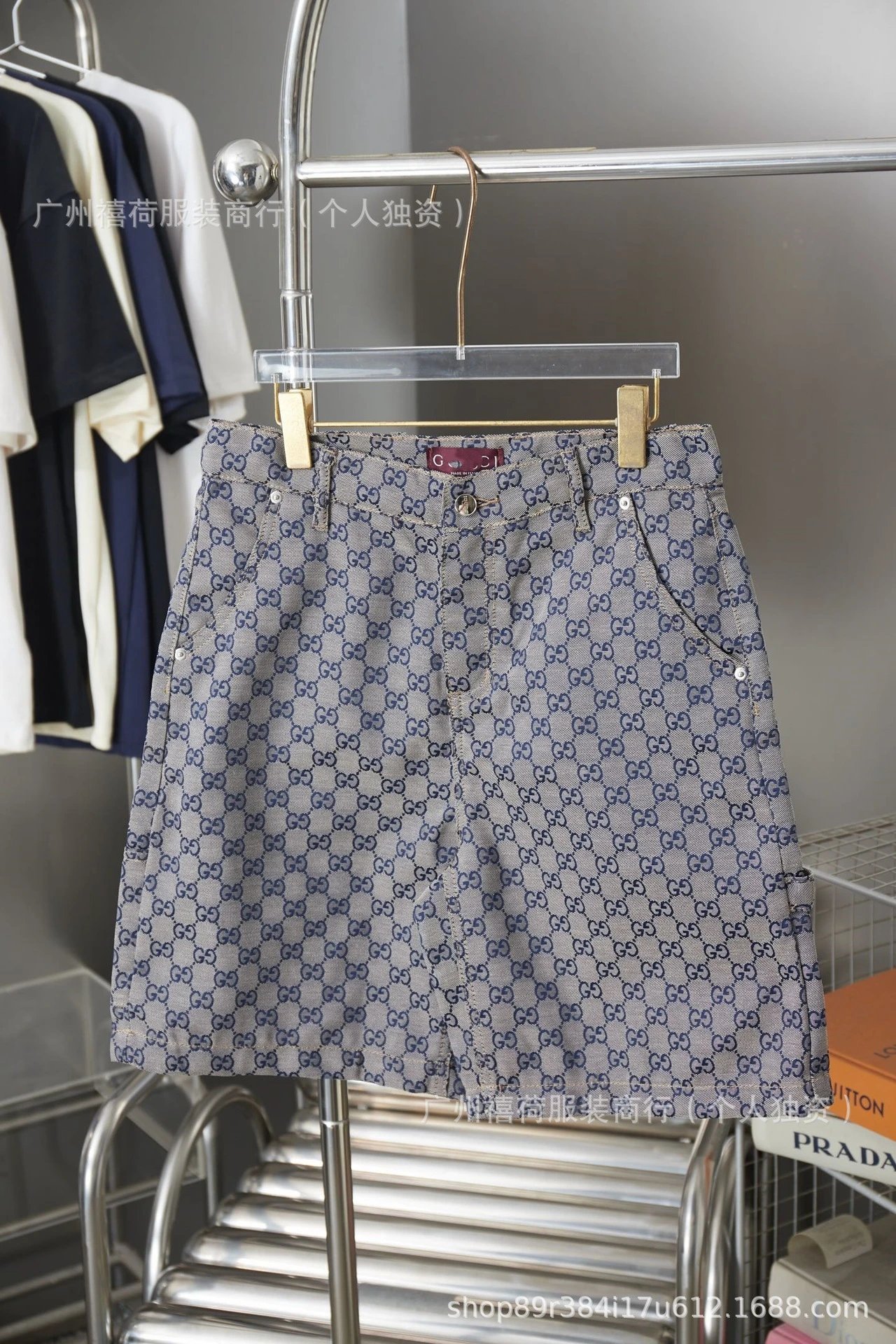 Louis Vuitton Matching Sets Denim set with embossed monogram panels — ancient 18