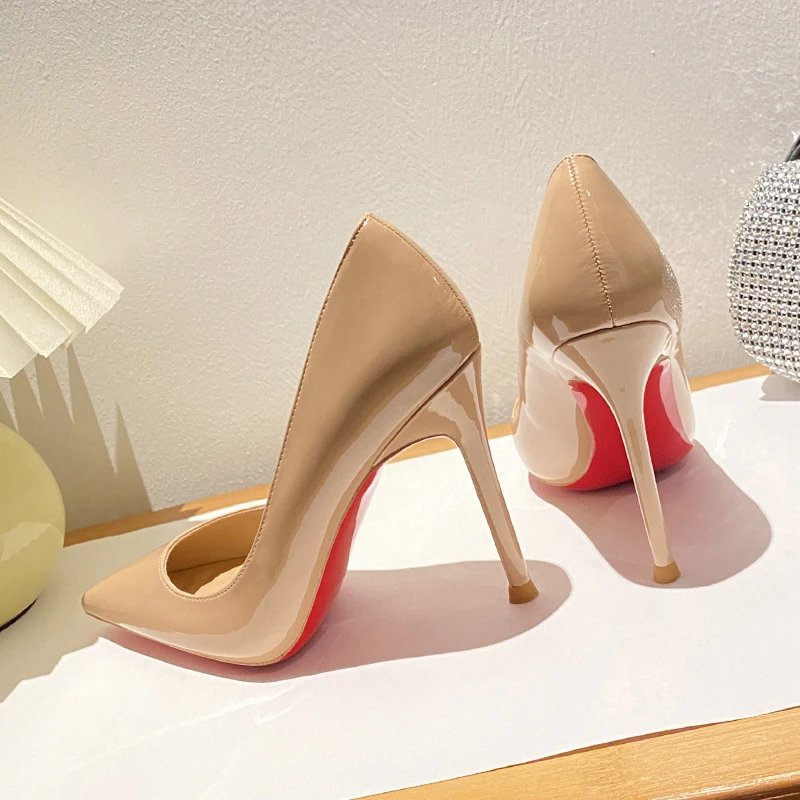 Closed-toe nude red bottom (10CM)