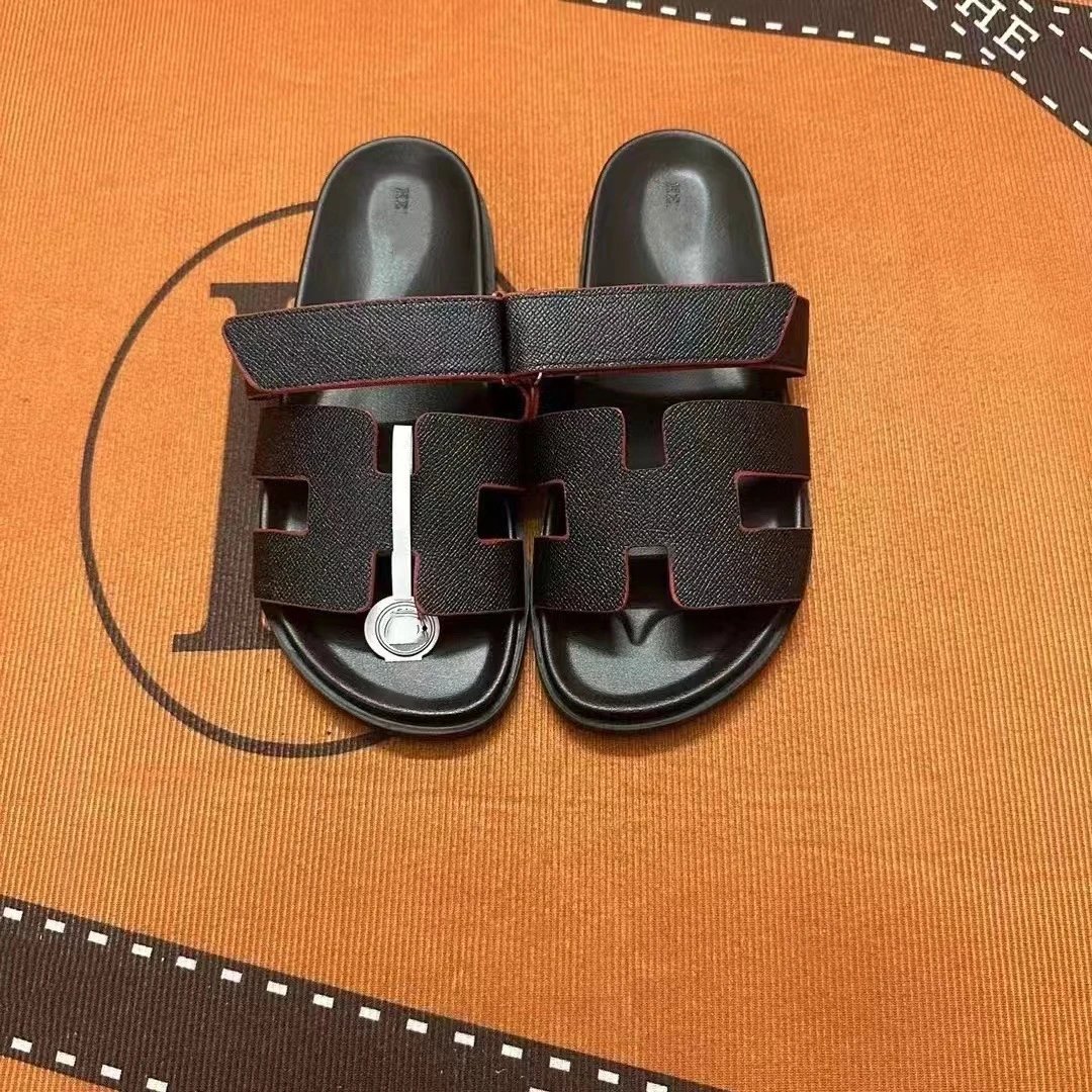 Hermès Oran Slide Sandals Green and Light Blue Suede Slippers - 28