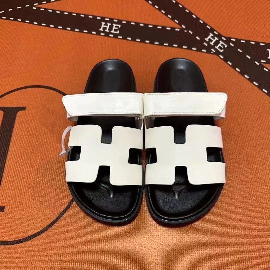 Hermès Oran Slide Sandals Green and Light Blue Suede Slippers - 5