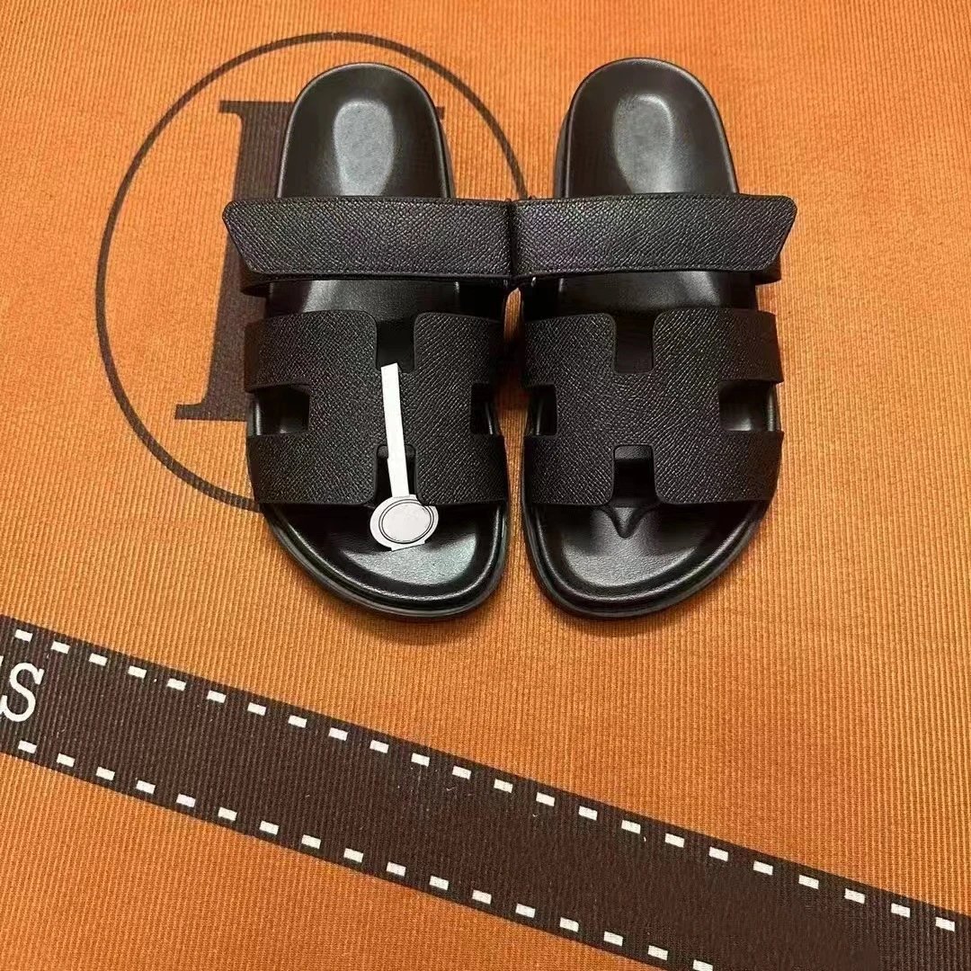 Hermès Oran Slide Sandals Green and Light Blue Suede Slippers - 4