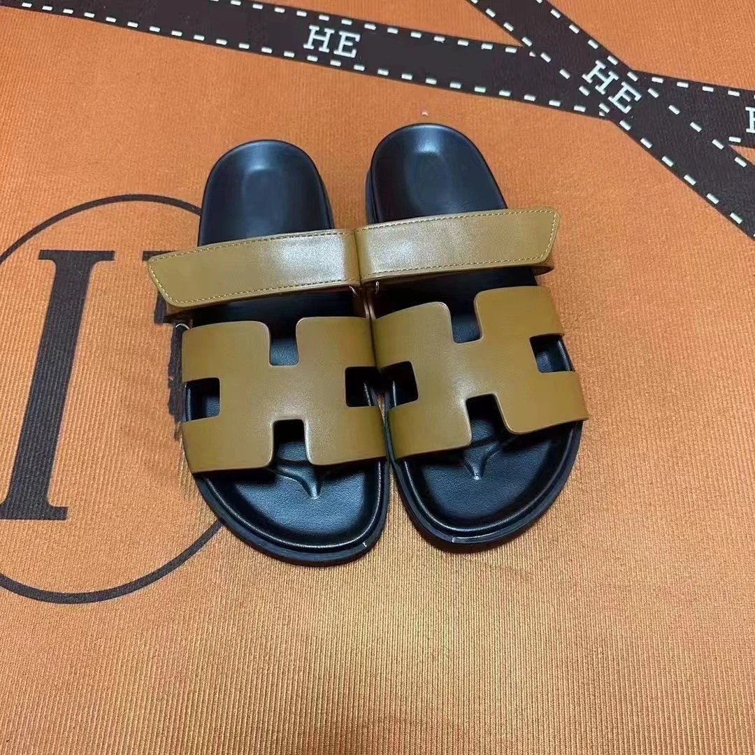 Hermès Oran Slide Sandals Green and Light Blue Suede Slippers - 16