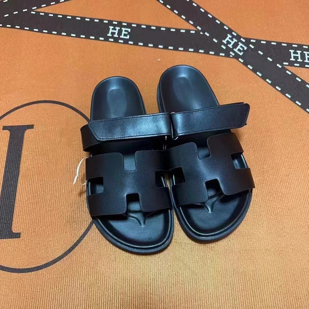 Hermès Oran Slide Sandals Green and Light Blue Suede Slippers - 17