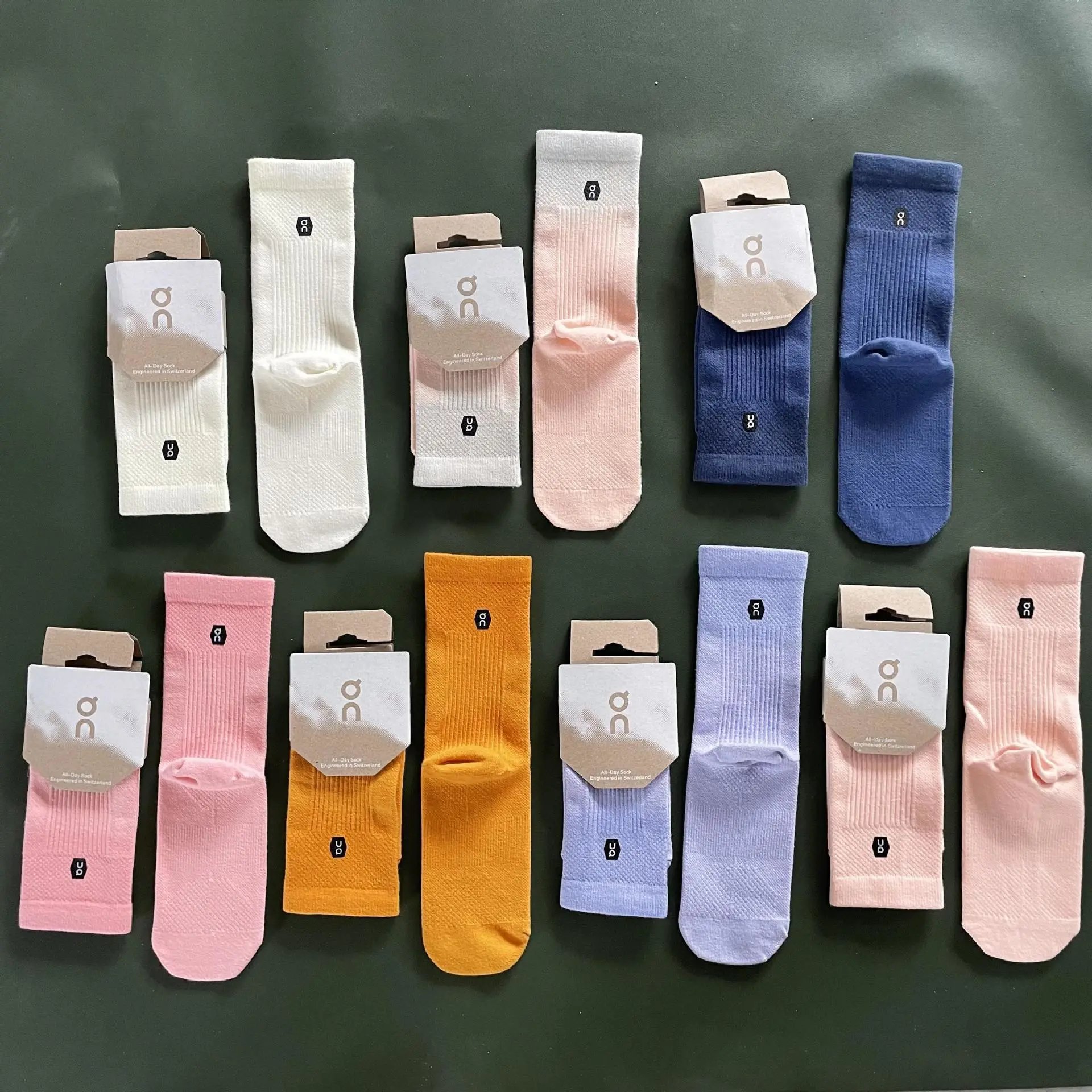 Long Tube Running Socks Tie-Dye Gradient photo 8