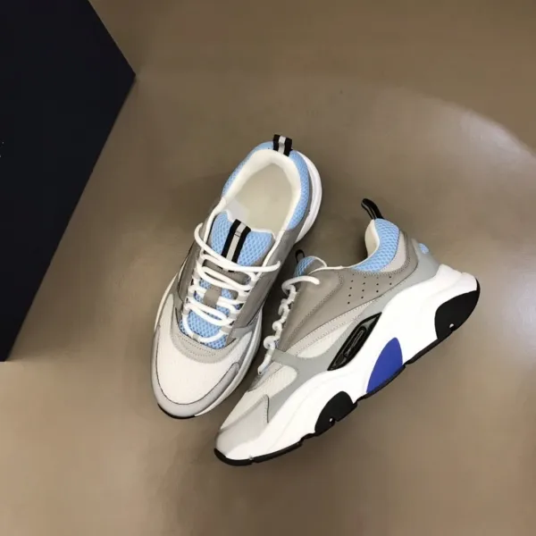 Dior B23 Low White Gray Chunky Sneakers - 6