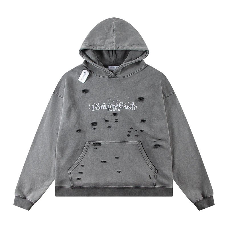 Tommy Cash Paris Distressed Gray Hoodie - 10
