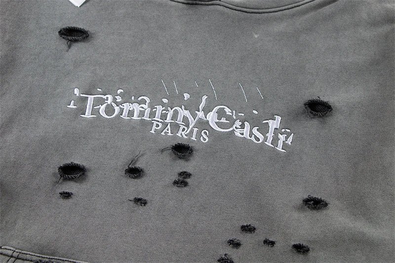 Tommy Cash Paris Distressed Gray Hoodie - 13