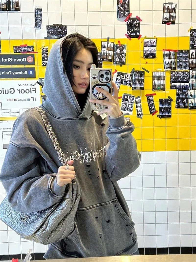 Tommy Cash Paris Distressed Gray Hoodie - 8