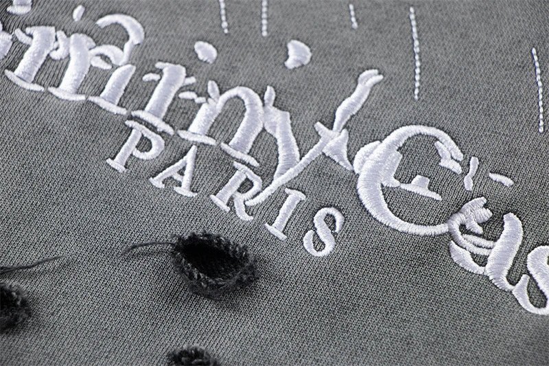 Tommy Cash Paris Distressed Gray Hoodie - 14