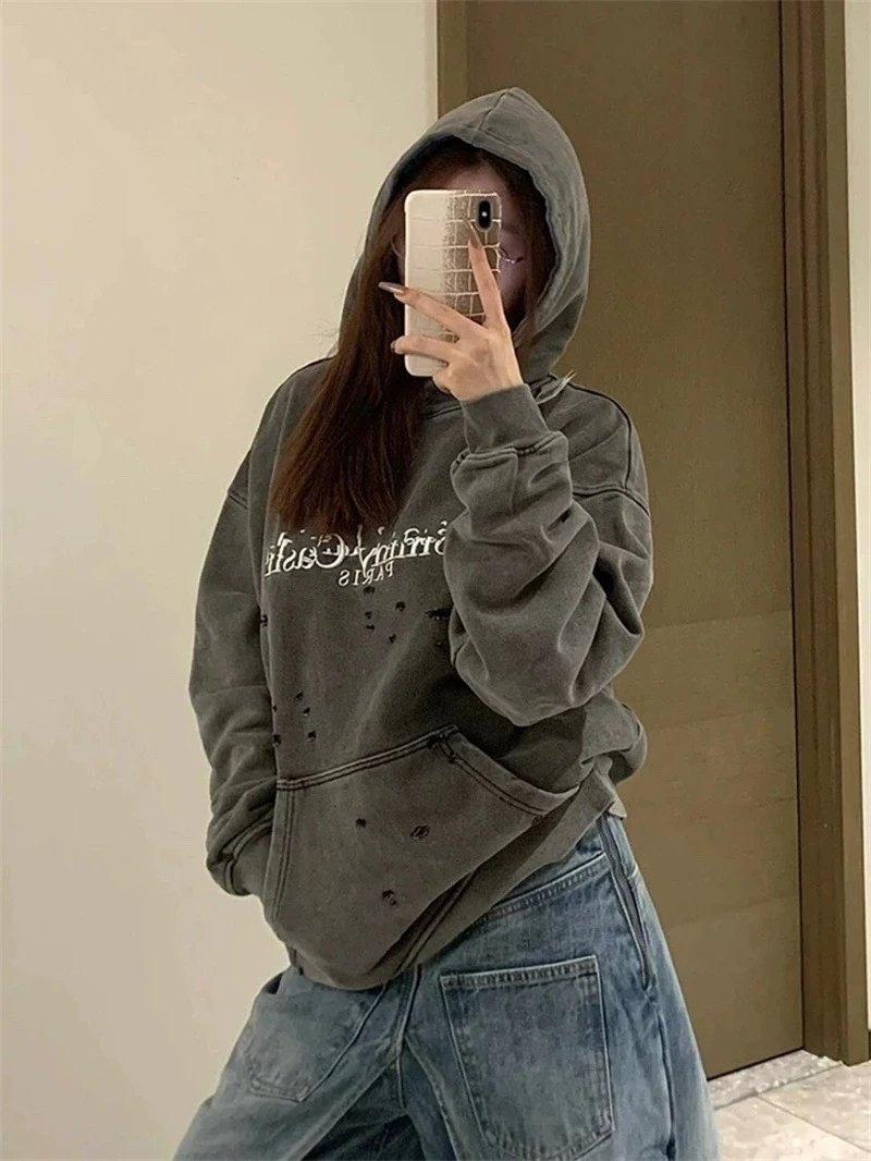 Tommy Cash Paris Distressed Gray Hoodie - 7